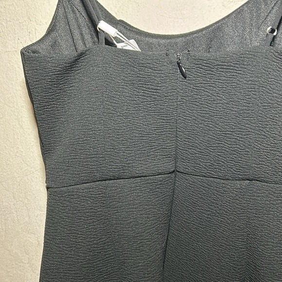 Selfie Leslie Tesla Cami Strap Asymmetrical Knee Length Dress Black Sz Small NWT - Picture 7 of 9